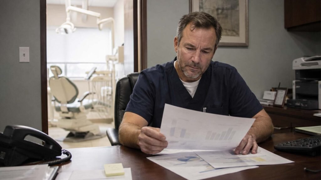 Dental practice owner asking a dental marketing to company the key question