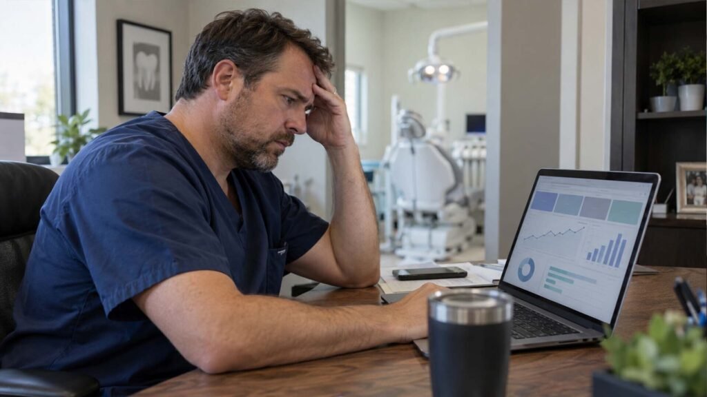 Google Ads for Dentists - practice owner reviewing wasted ad spend report